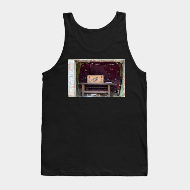 Wooden box with words in Russian Совершенно Секретно (Top Secret) Tank Top by lena-maximova